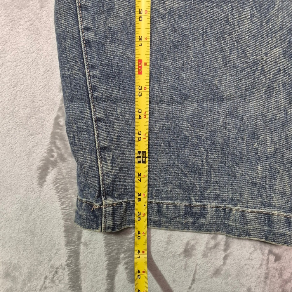 SHEIN Women Blue Acid Wash High Waist Wide Leg Jeans Size 27 Medium Wash Denim - Picture 3 of 7